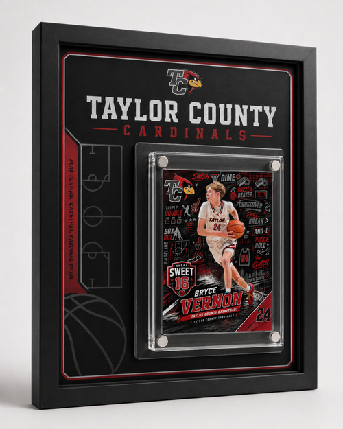 Taylor County Cardinals Magnetic Trading Card Display