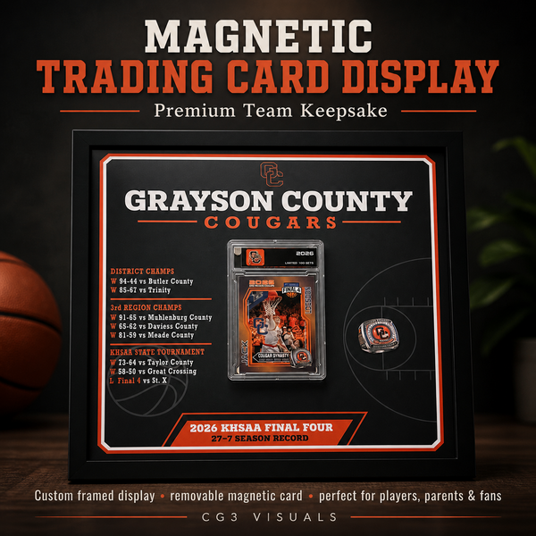 Grayson County Cougars Magnetic Trading Card Display (Copy)
